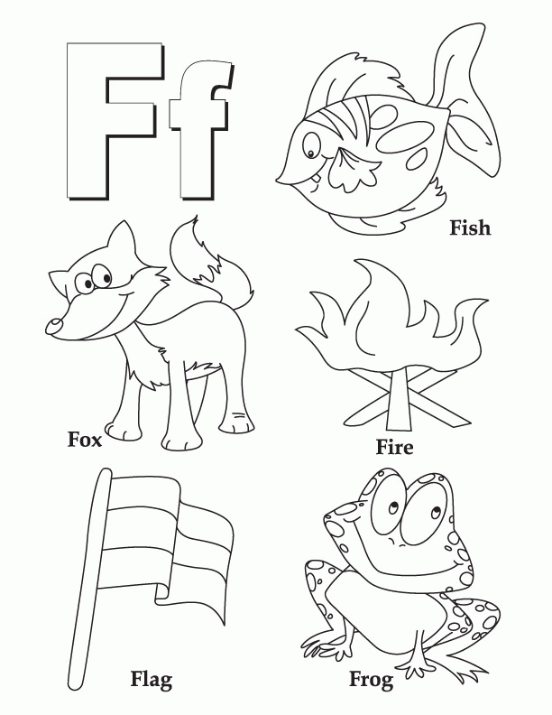 Letter f coloring pages printable for free download