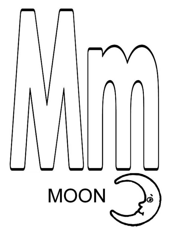 Letter m coloring pages