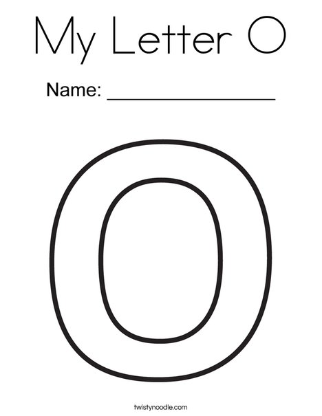 My letter o coloring page