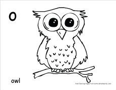 Letter o writing and coloring sheet