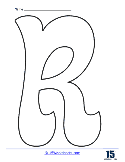 Bubble letter r worksheets