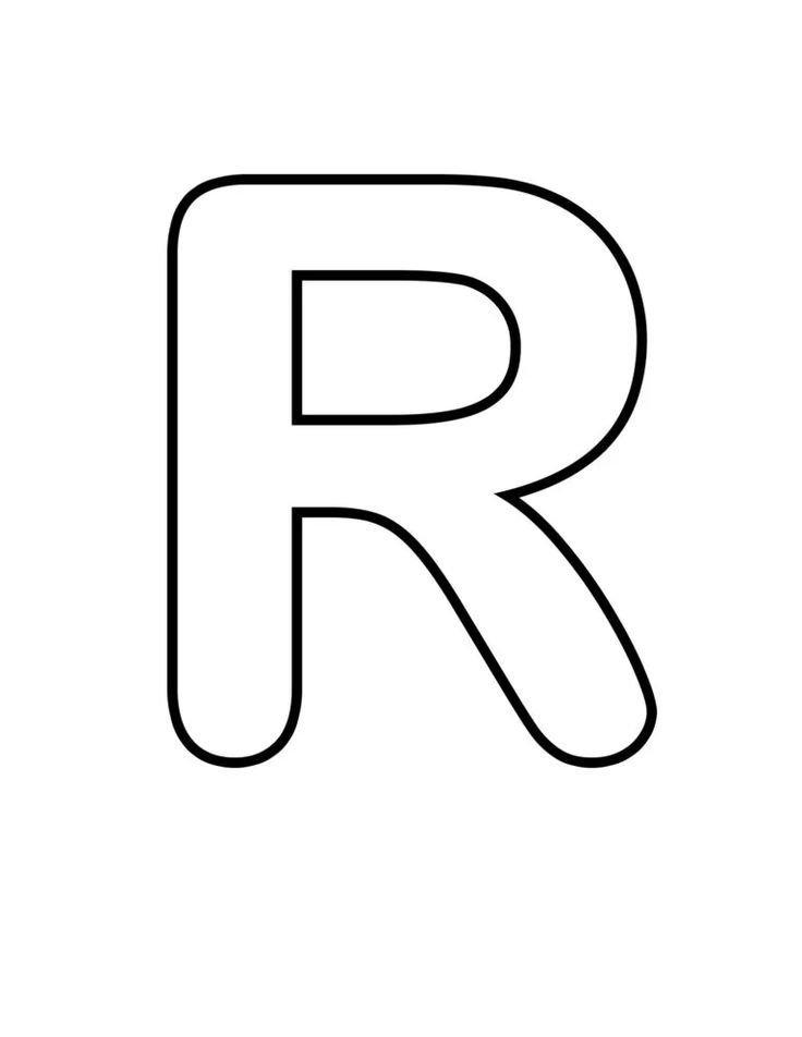 Free printable bubble letter r