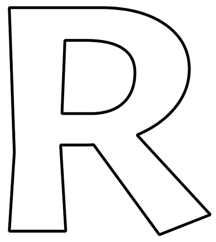 Free printable bubble letter r