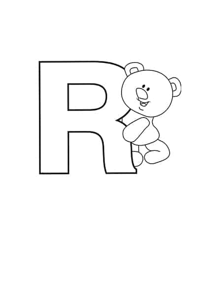 Free printable bubble letter r