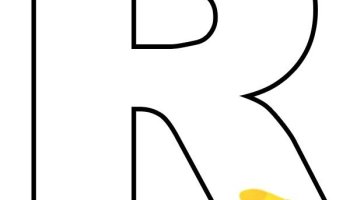 Alphabet â letter r coloring page