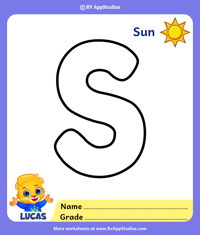 Letter s coloring pages