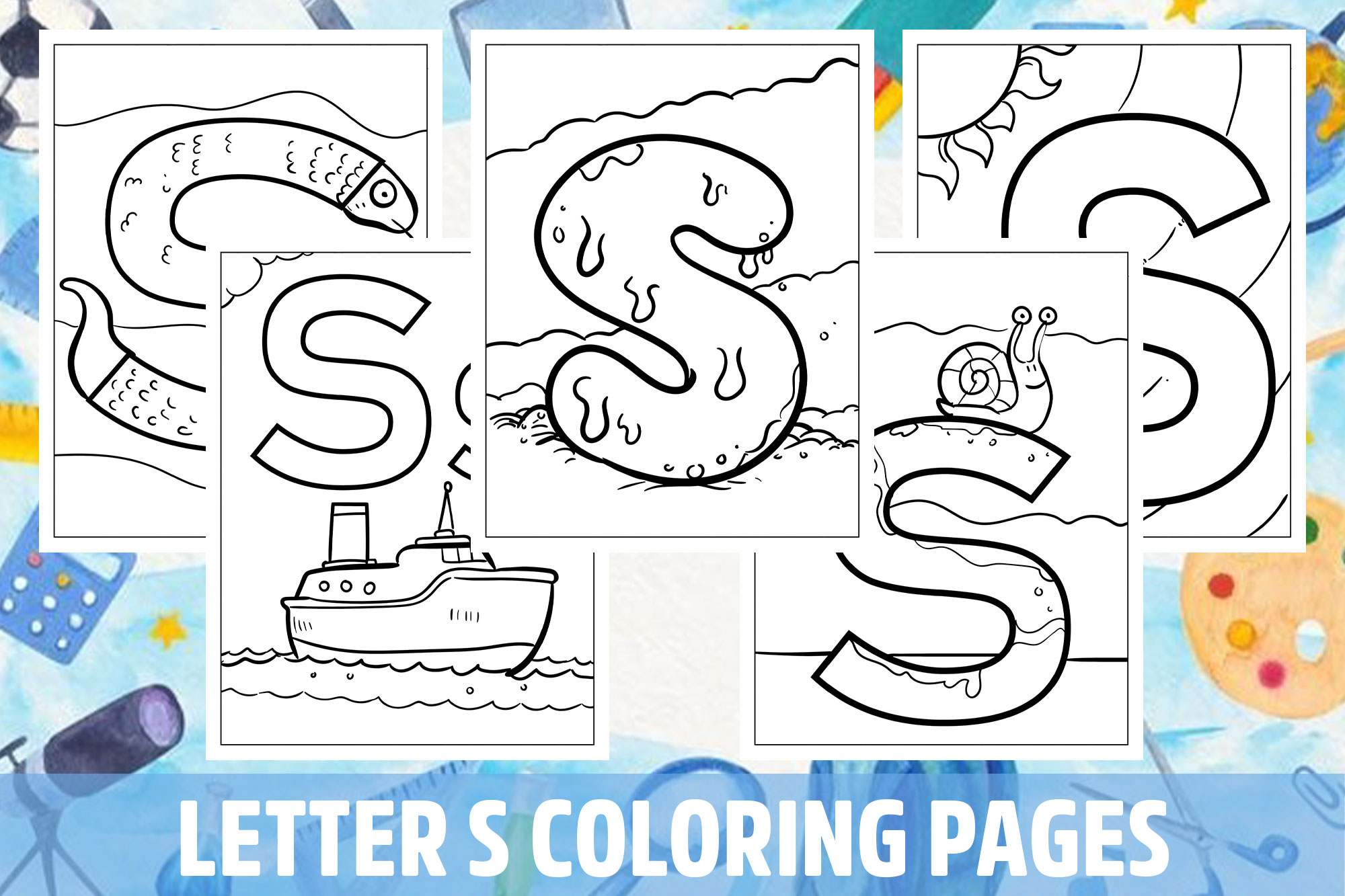 Letter s coloring pages for kids girls boys teens birthday school activity made by teachers