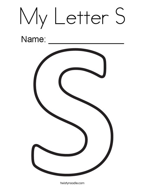 My letter s coloring page