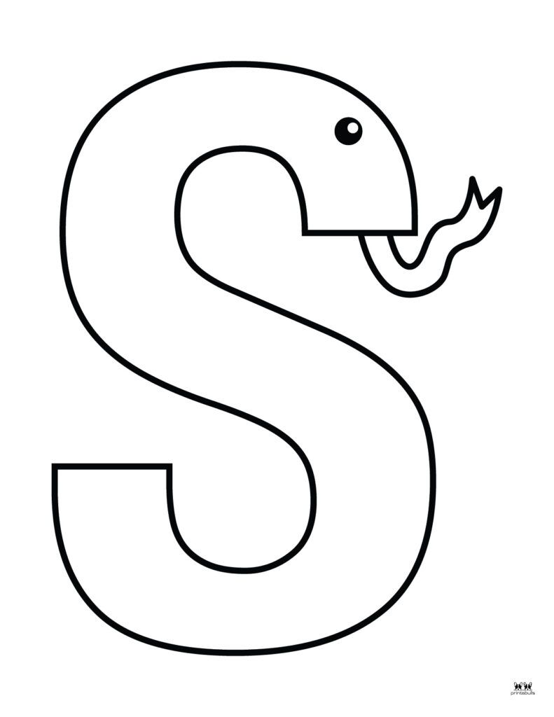 Letter s coloring pages