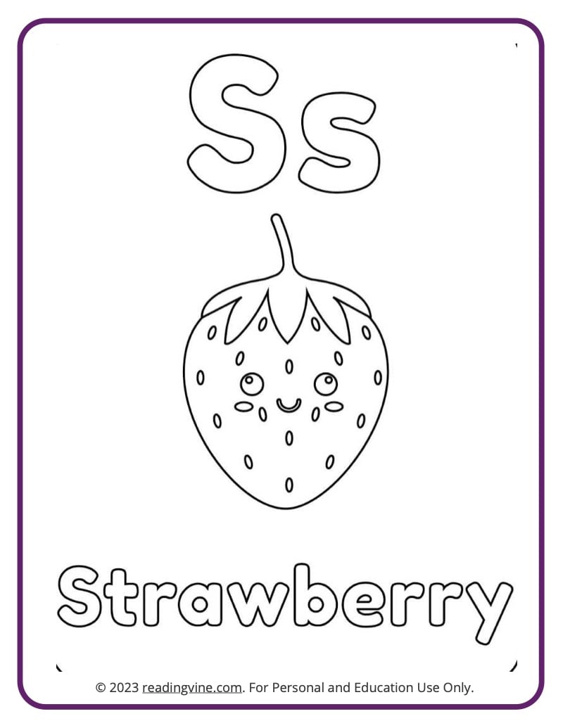 Letter s coloring pages