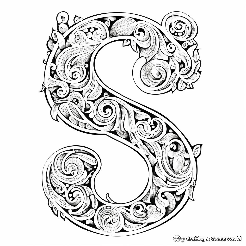 Letter s coloring pages