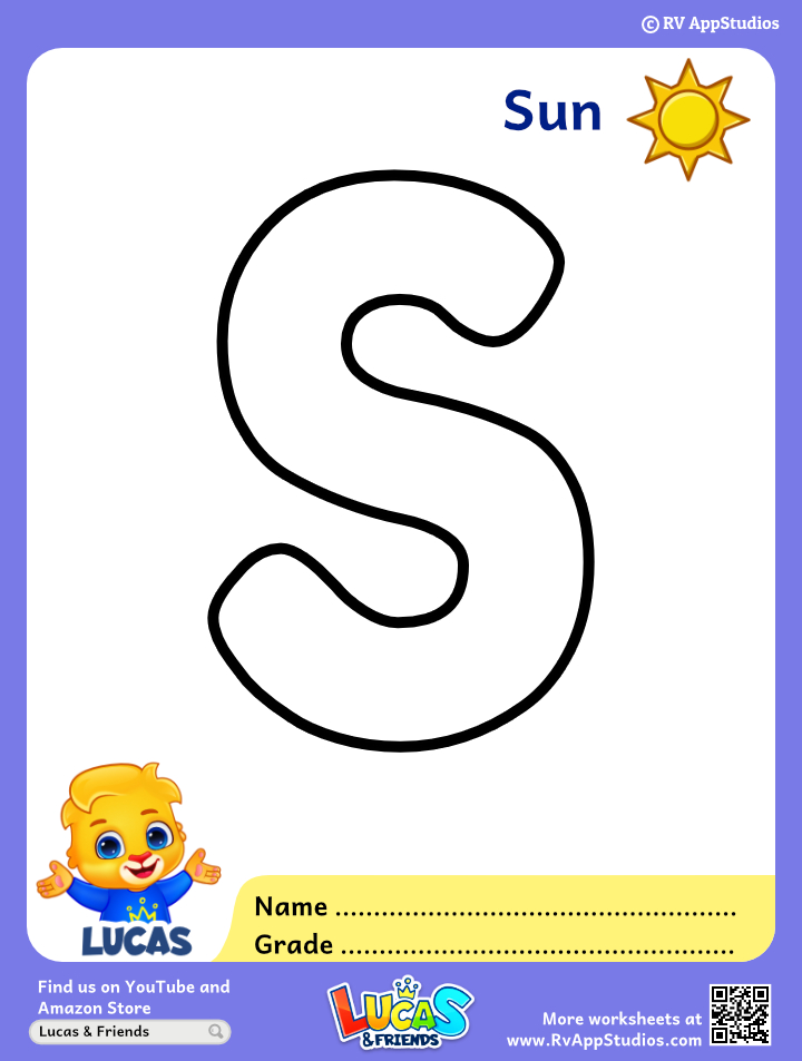 Letter s coloring pages