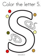 Letter s coloring pages