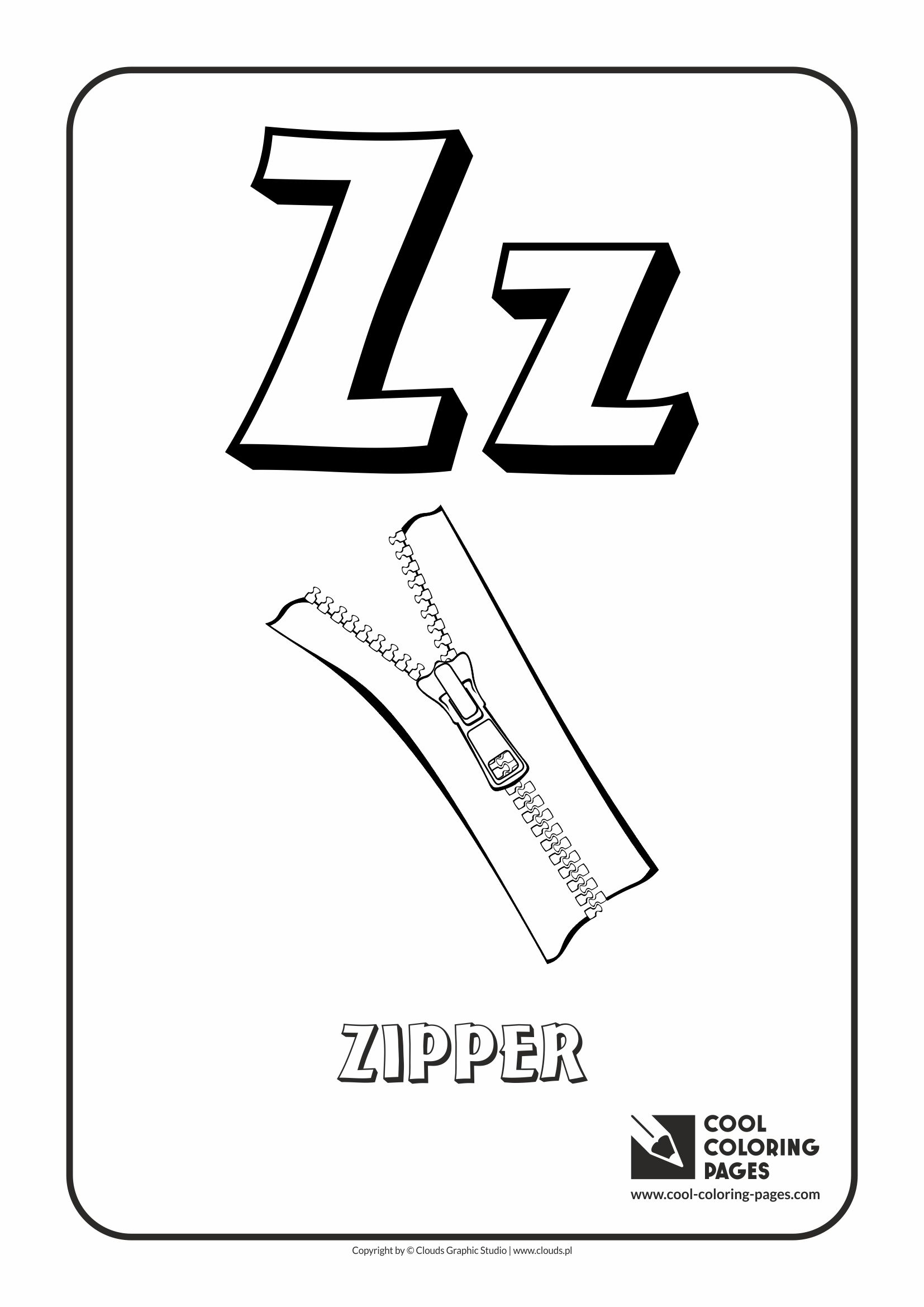 Cool coloring pages letter z