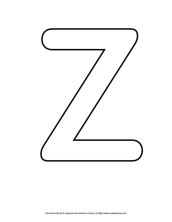 Roundish capital bubble letter z image