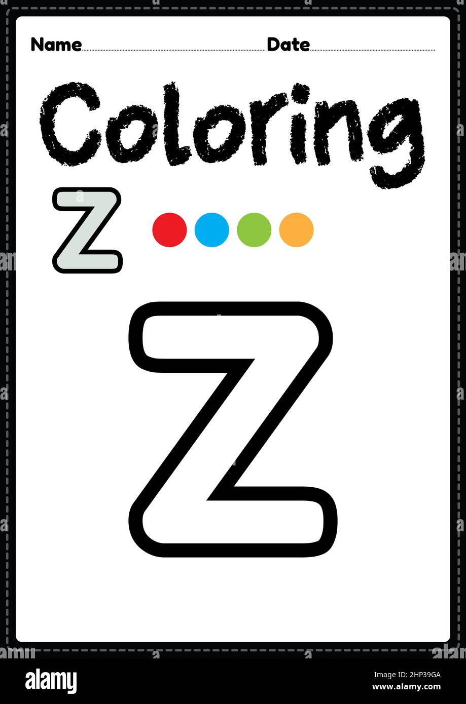 Letter z coloring pages hi