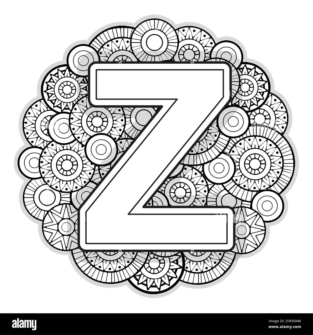 Letter z coloring pages cut out stock images pictures