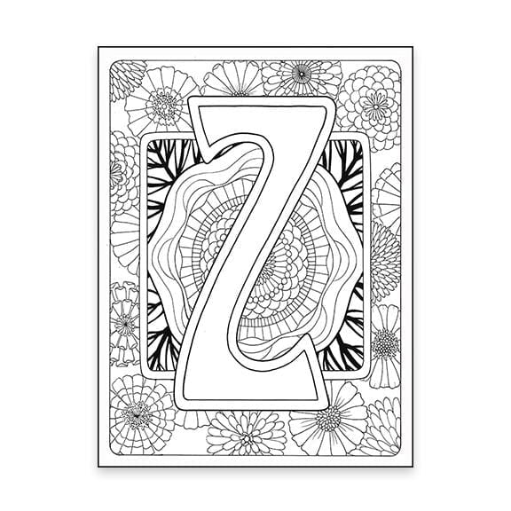 Monogram coloring pages from personal