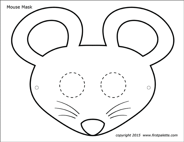 Mouse masks free printable templates coloring pages