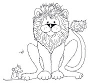 The lion and the mouse coloring pages free coloring pages