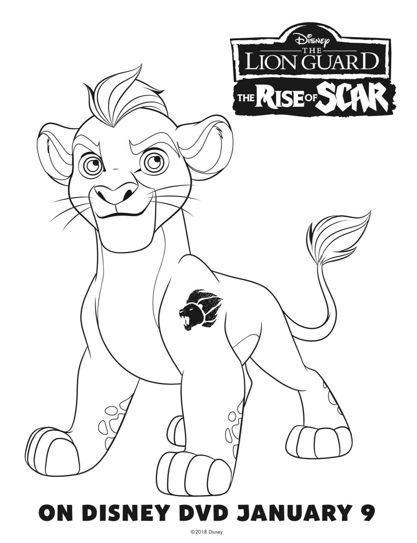 Free printable disney the lion guard coloring pages activity sheets