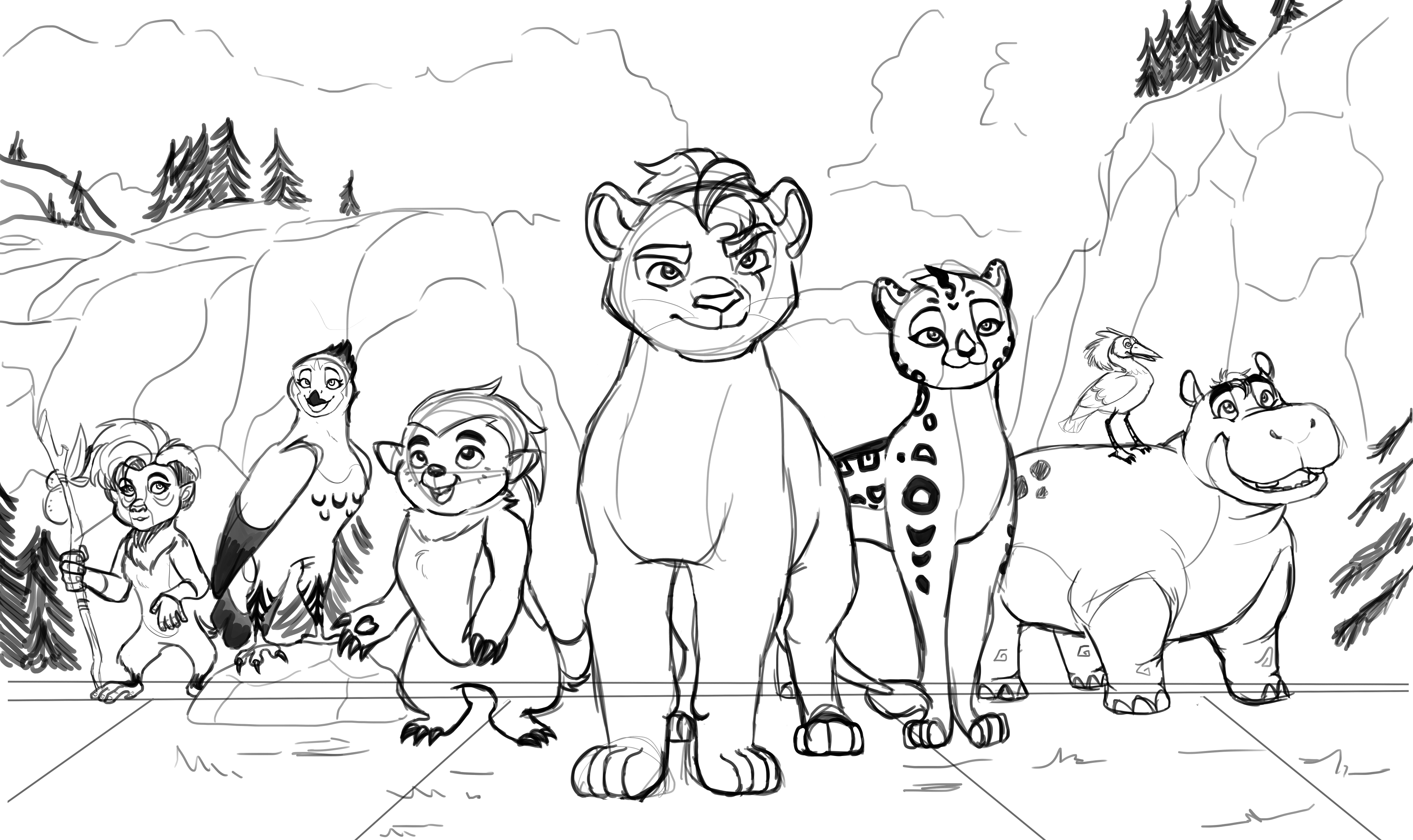 Lion guard season redraw sketch rlionking