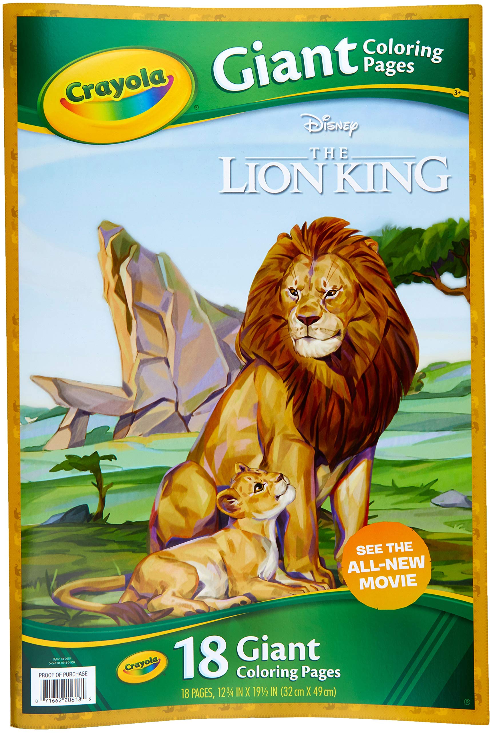 Crayola giant coloring book lion king arts crafts sewing