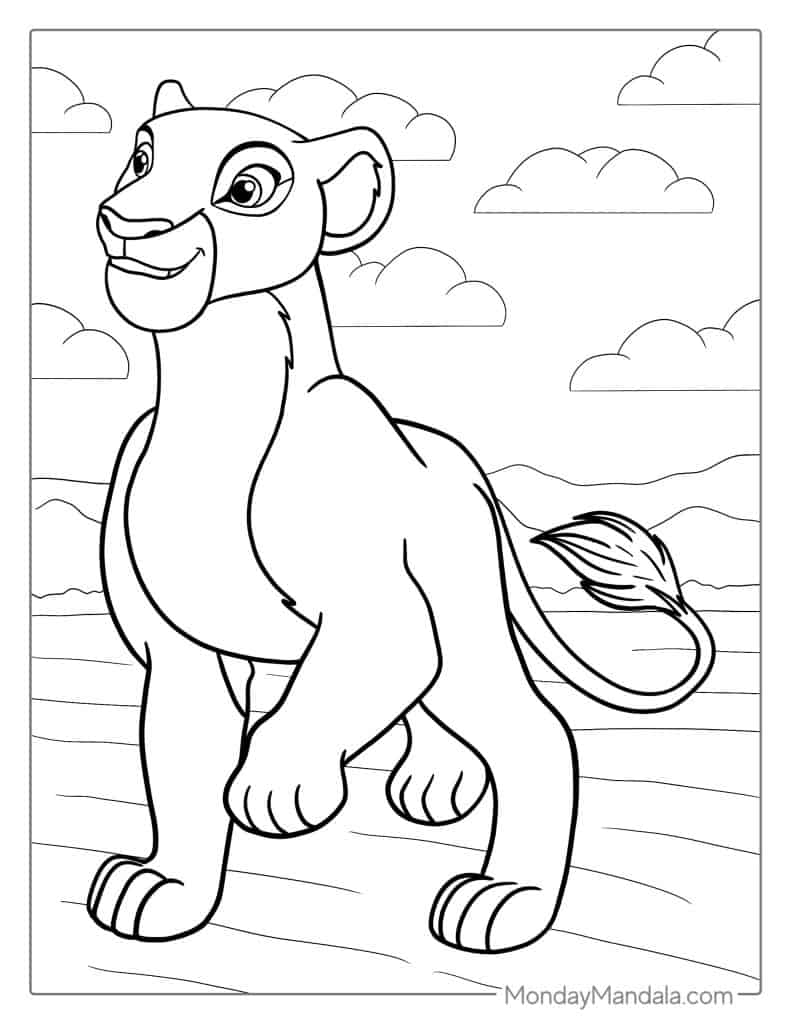 Lion king coloring pages free pdf printables