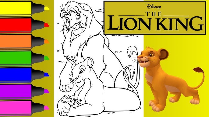 Disney coloring pages for children drawing disney coloring book the lion king