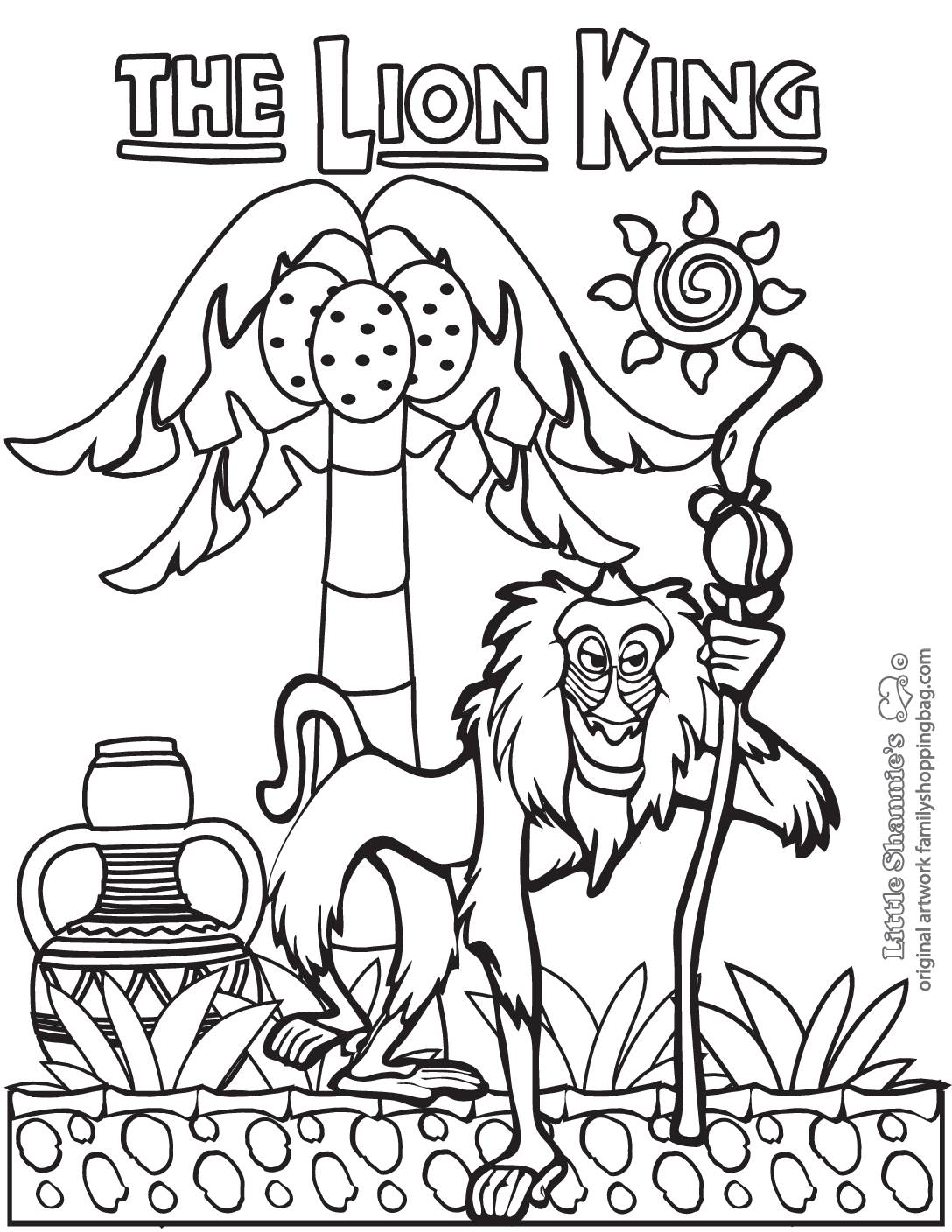 Coloring page lion king