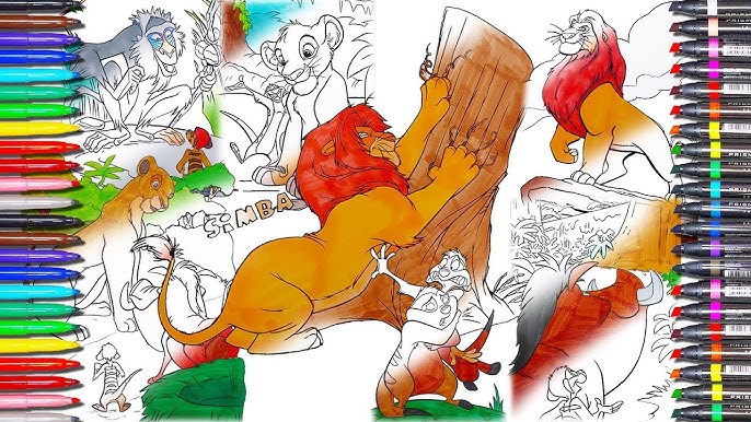The lion king coloring pages book disney lion king coloring gaes lion king speed drawing for kids