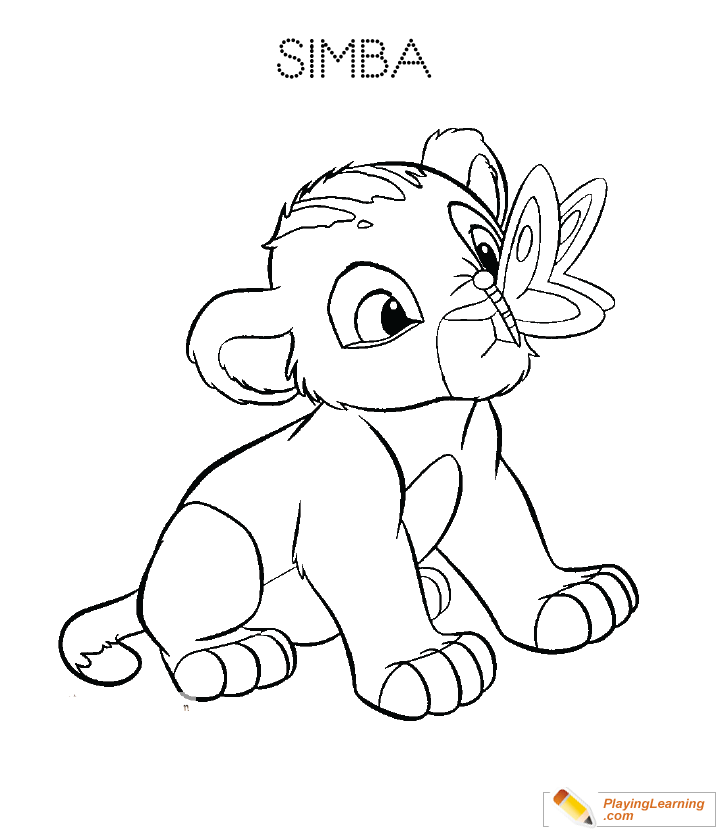 The lion king lion cub coloring page free the lion king lion cub coloring page