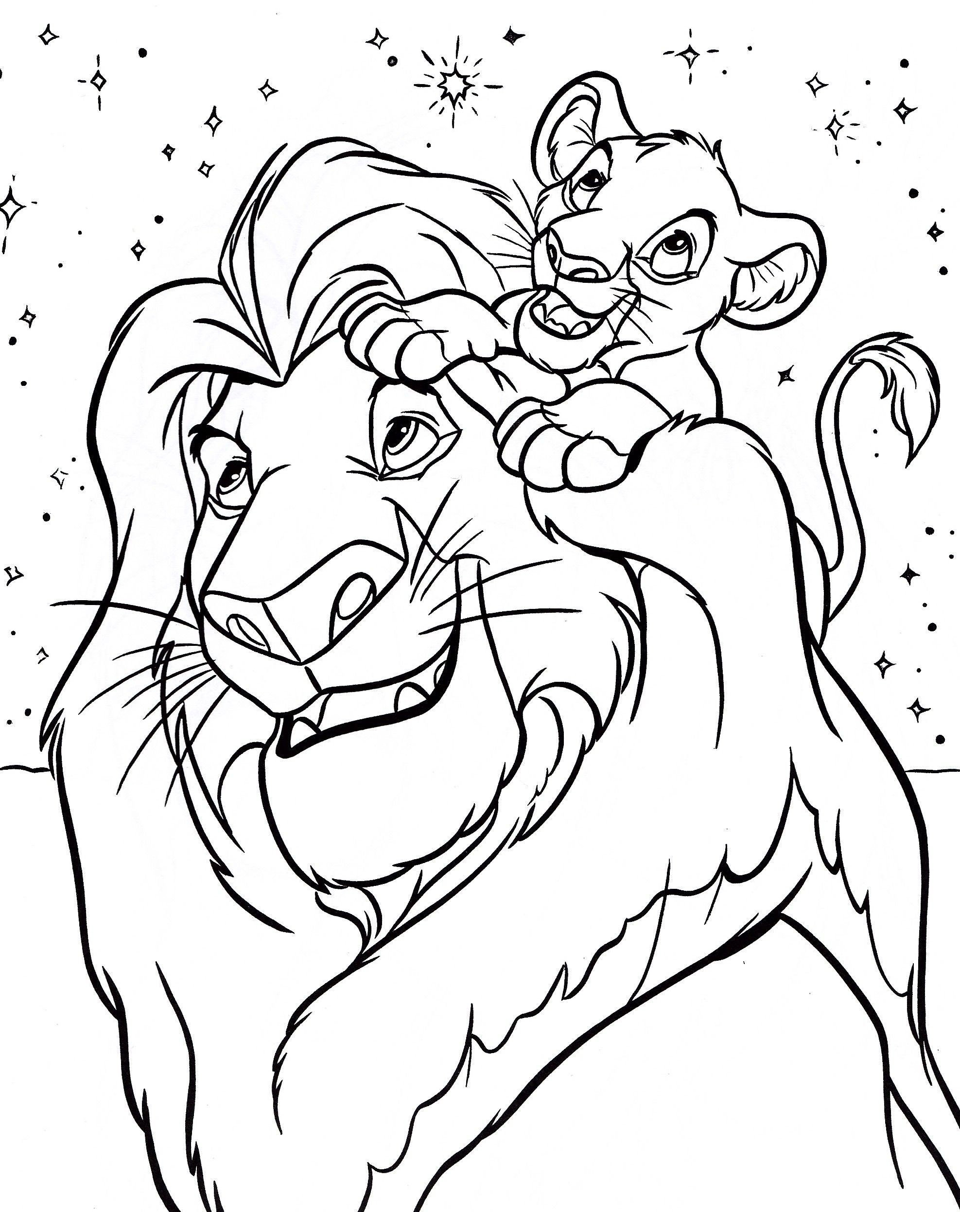 Pages of lion king coloring pages download now