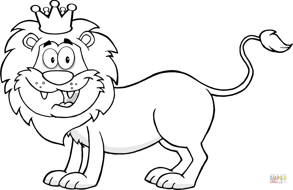 Happy lion king coloring page free printable coloring pages