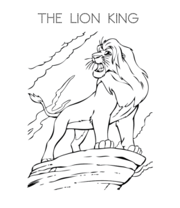 The lion king coloring pages playing learning