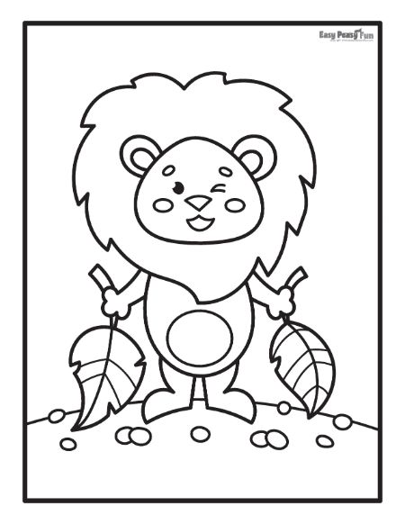 Printable lion coloring pages â sheets