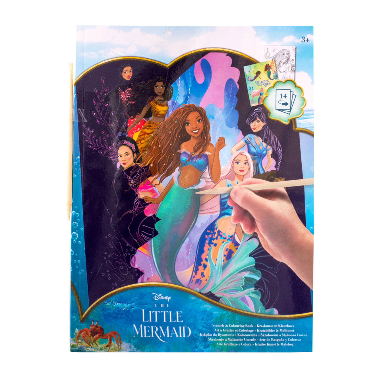 The little mermaid scratch art and coloring book thimble toys