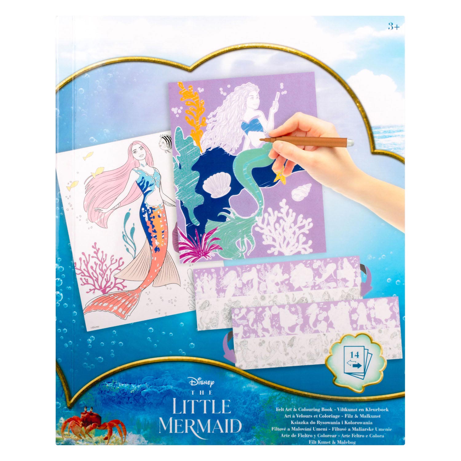 The little mermaid felt art and coloring book thimble toys