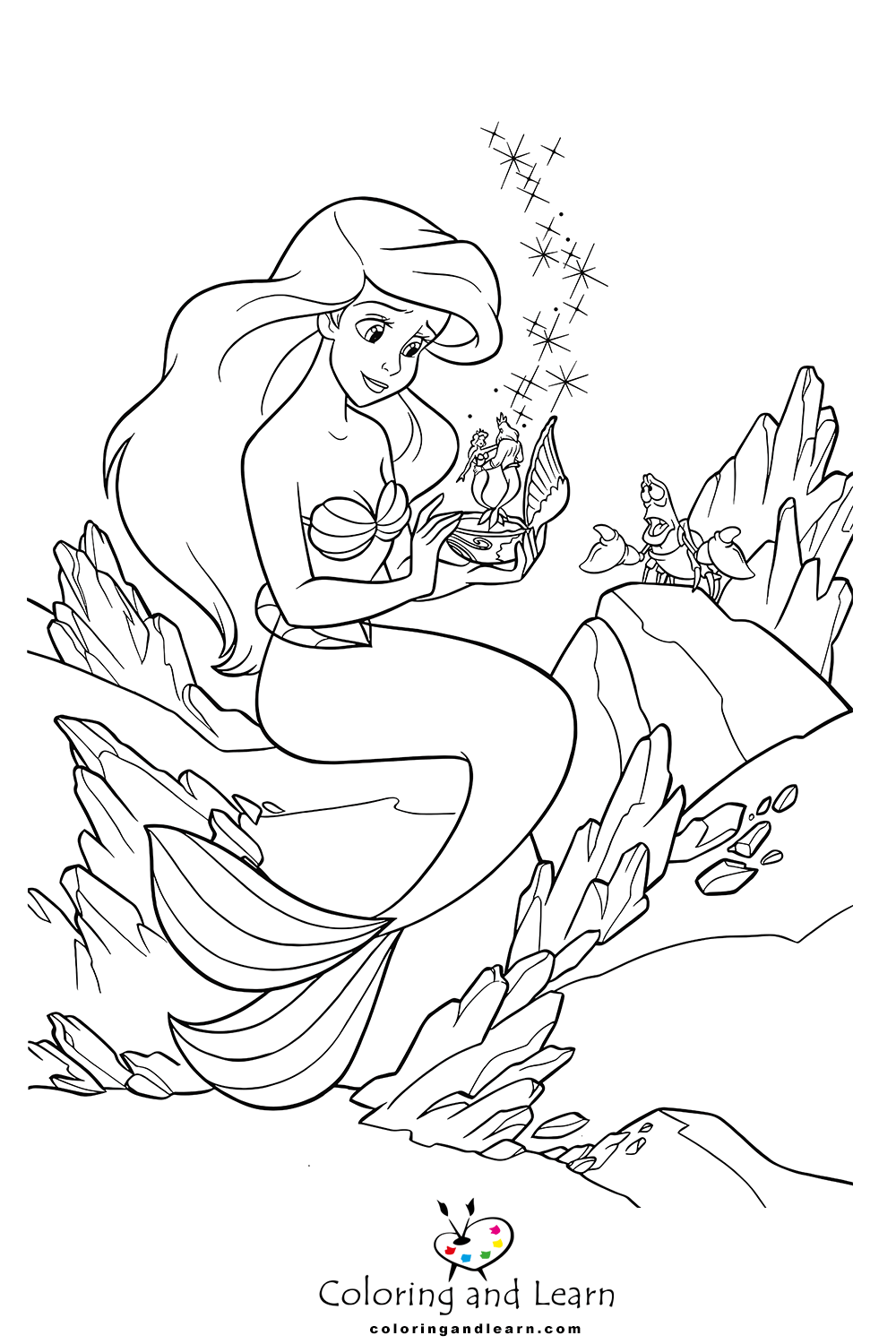 The little mermaid coloring pages