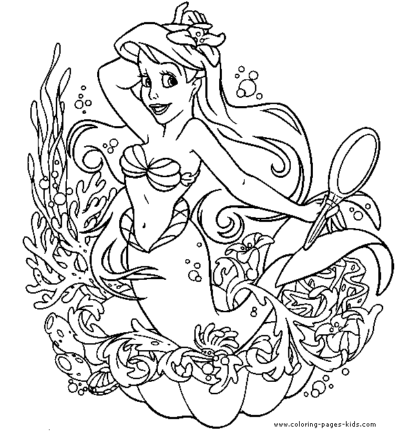 The little mermaid coloring pages