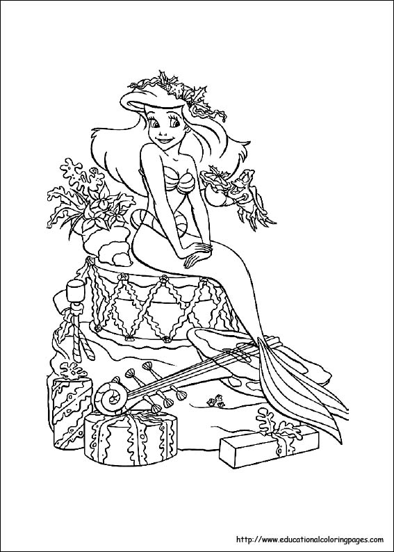 Little mermaid coloring pages free for kids