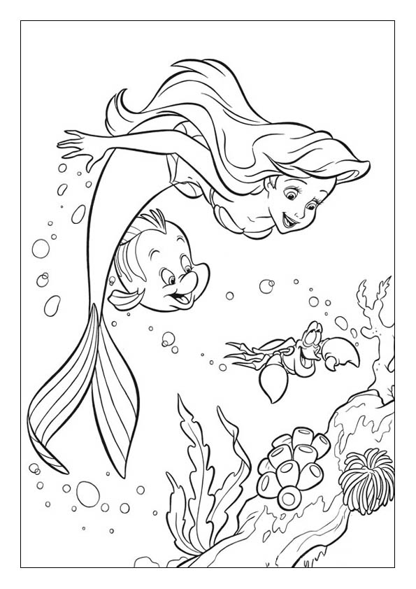 The little mermaid coloring pages printable coloring sheets