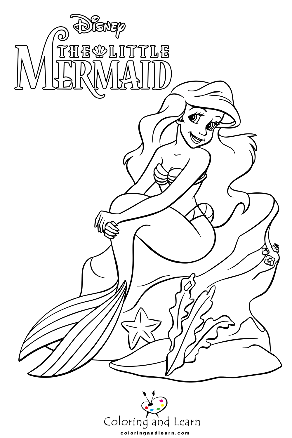 The little mermaid coloring pages