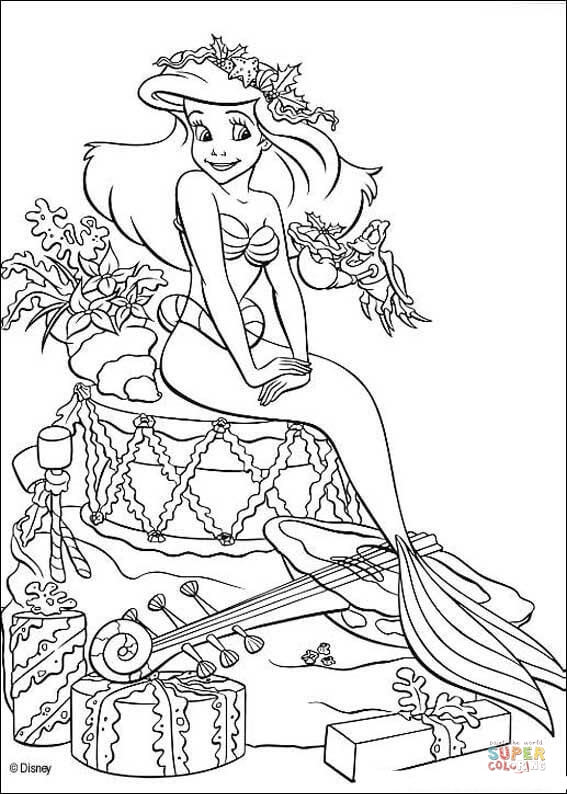 Ariel mermaid coloring page free printable coloring pages