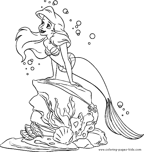 The little mermaid coloring pages