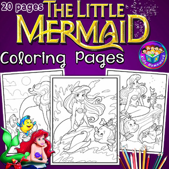 Ariel the little mermaid coloring pages