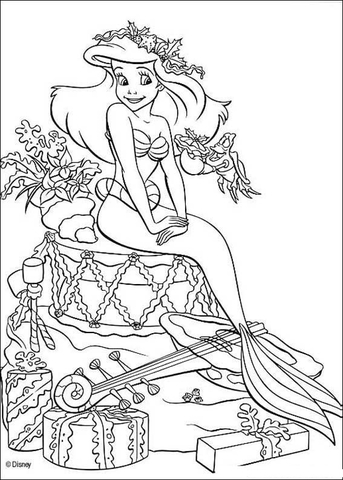 Ariel mermaid coloring page free printable coloring pages