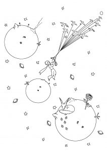 The little prince coloring pages for children