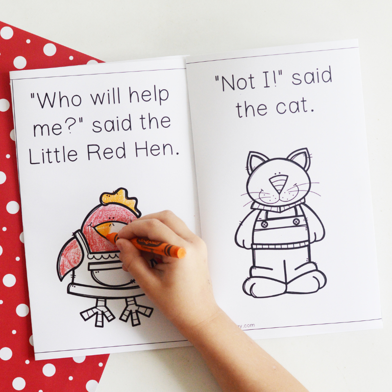 Free little red hen printable book