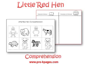 Little red hen prehension activity